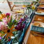 how to add colour to your tipi wedding without clashing