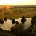 The Venue at Gayton tipi wedding venue drone view